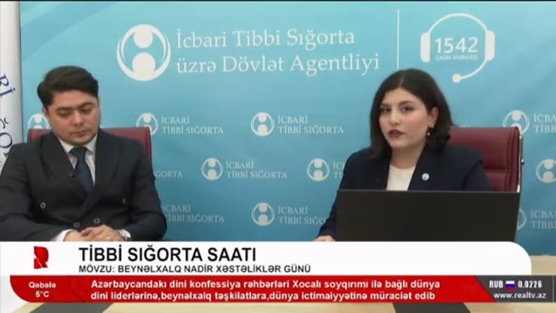 Tibbi Sığorta Saatı verilişinin qonağı Ayaz Hüseynov. Mövzu: Beynəlxalq Nadir Xəstəliklər Günü