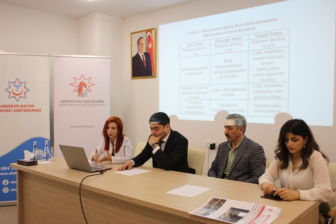 Abşeron Rayon Mərkəzi Xəstəxanasında tibb işçiləri üçün Hemofiliyanın müasir müalicəsinə dair multidisiplinar yanaşma mövzusunda seminar keçirildi